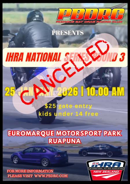 Round 3 of IHRA series **** Cancelled ****